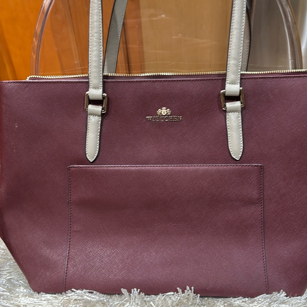Leather large tote